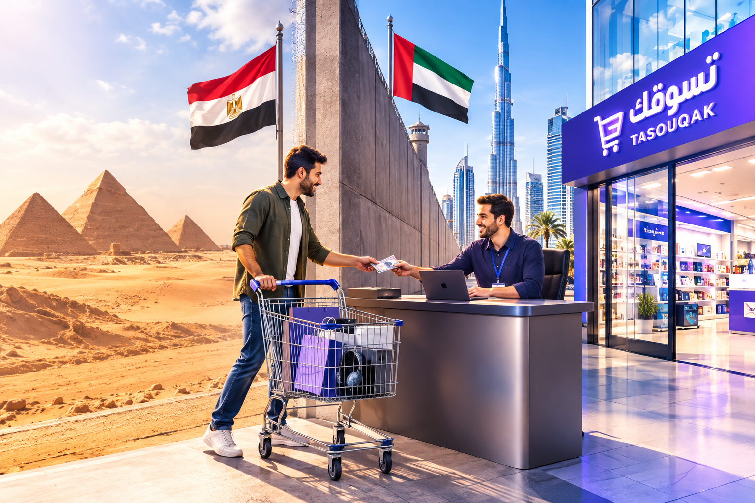 شراء منتج من الإمارات والدفع محلياً في مصر